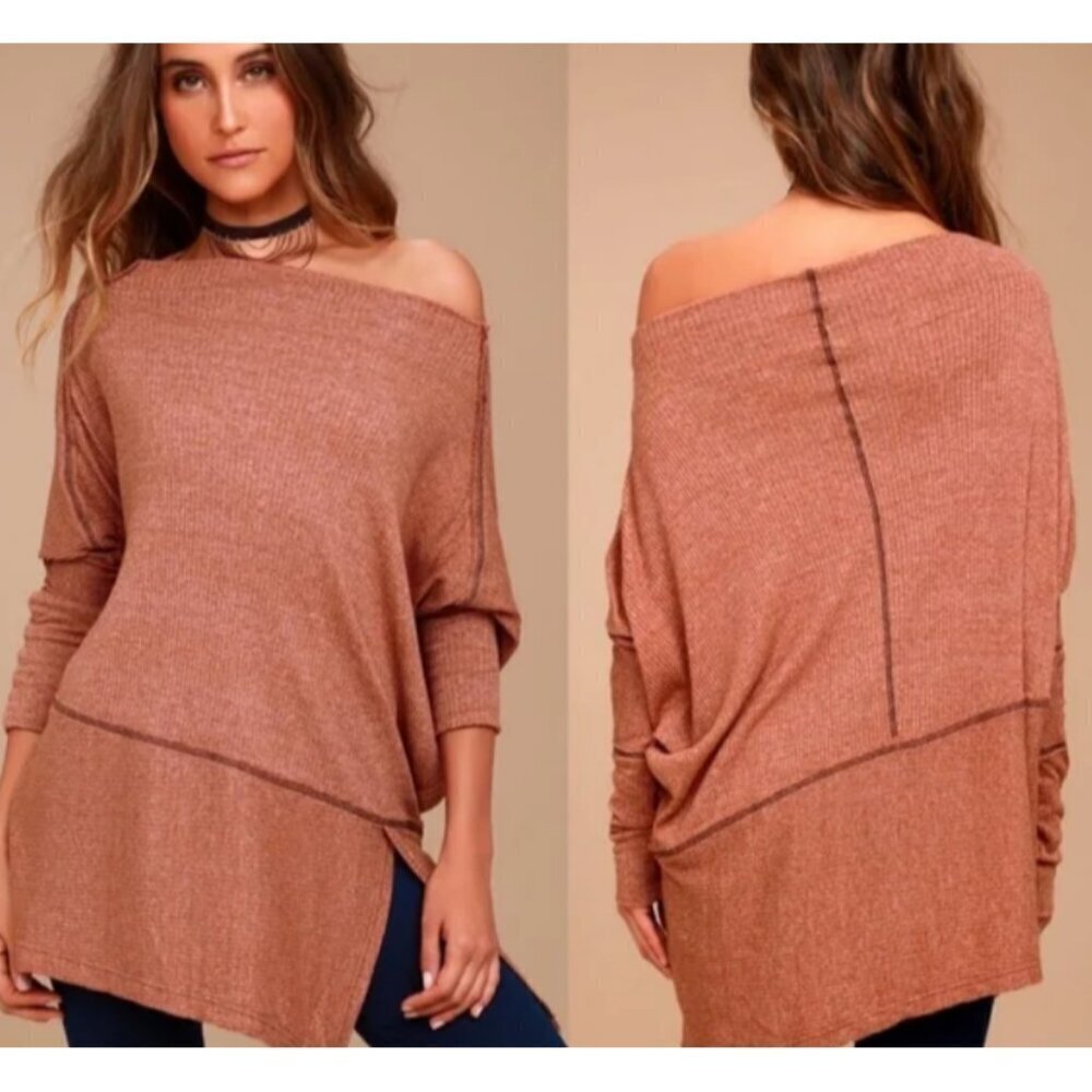 New We the Free Londontown Ribbed Thermal Womens L Acorn Top Long Sleeve
